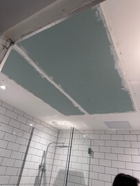 Ceiling unpainted