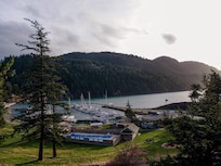 View of the marina from the patio.