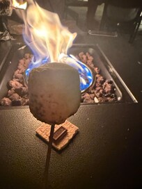 S’mores at night by fire pit (get a reservation)