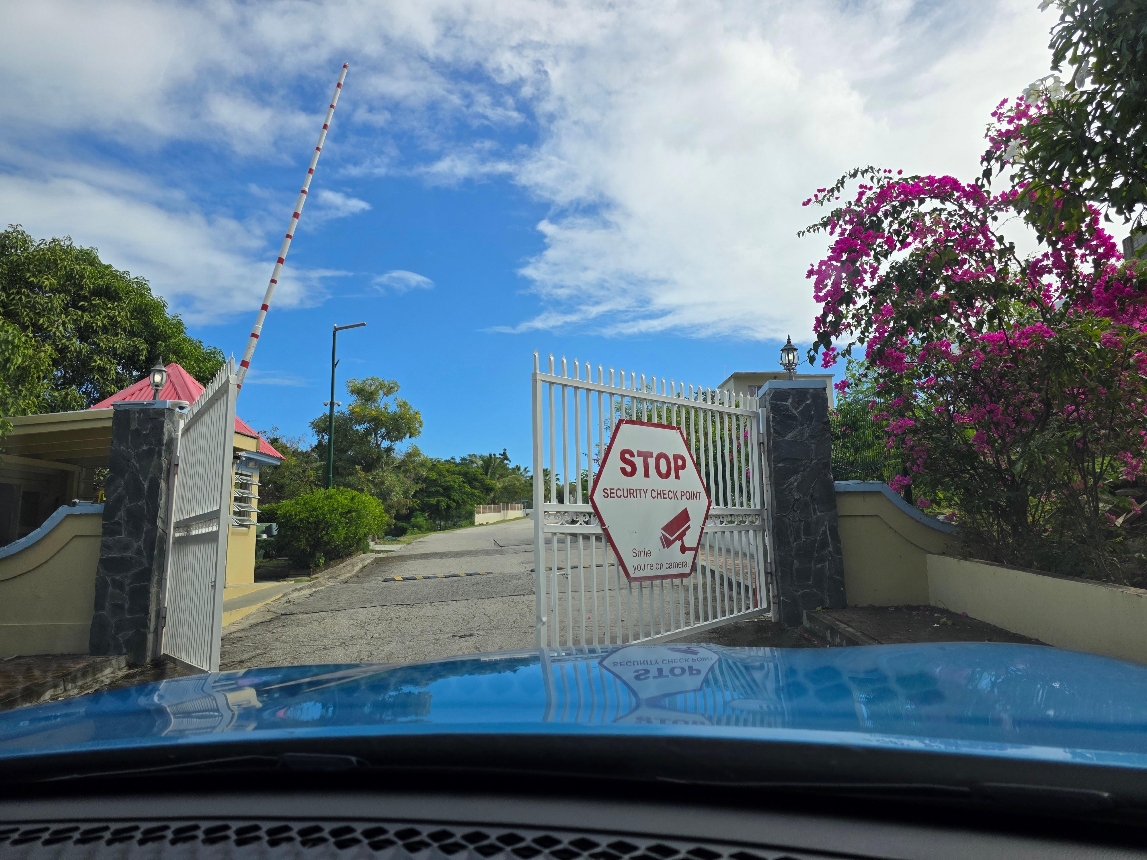 Gated entry to Dawn Beach Estates