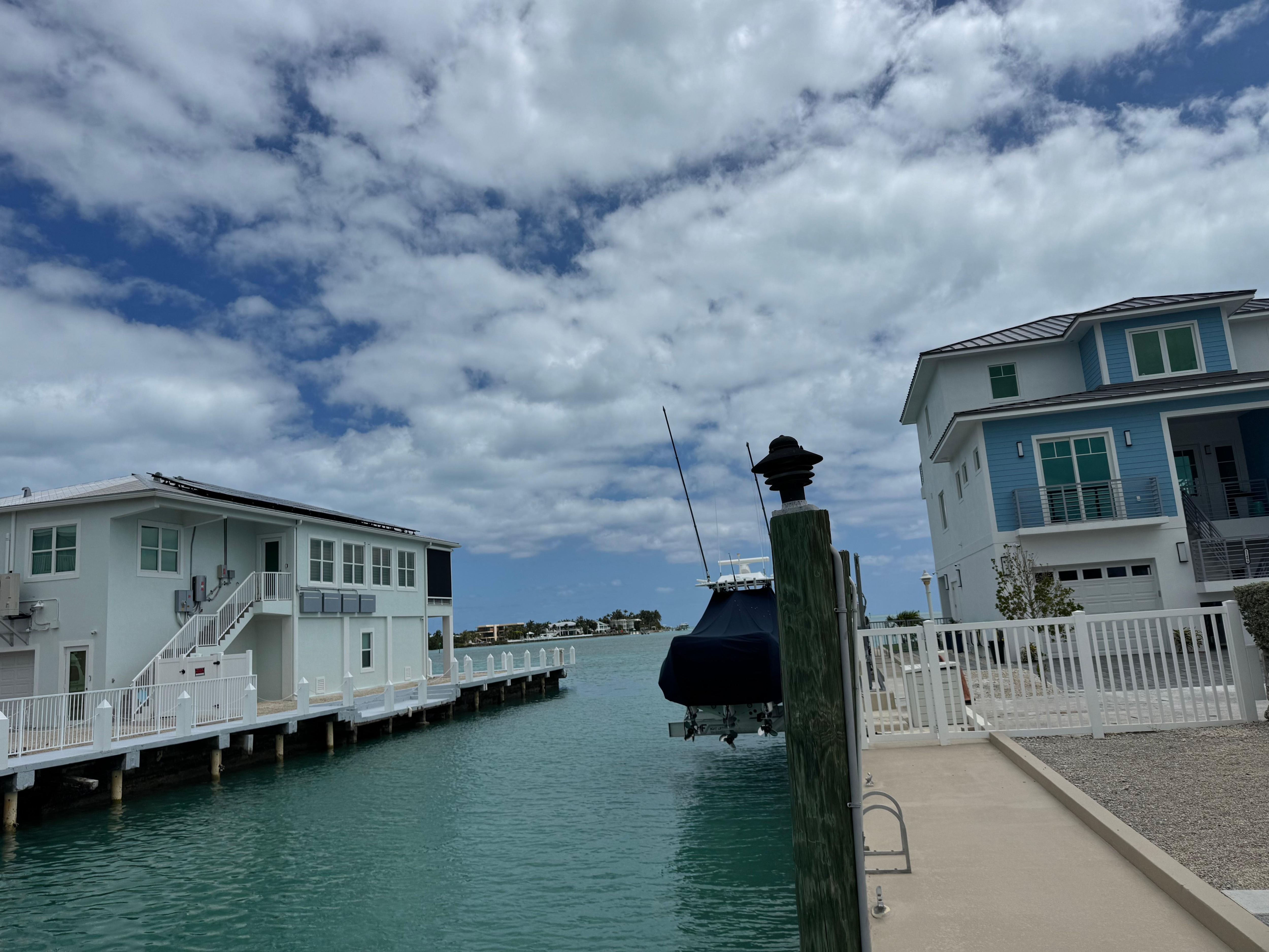 View of ocean from the dock chairs.