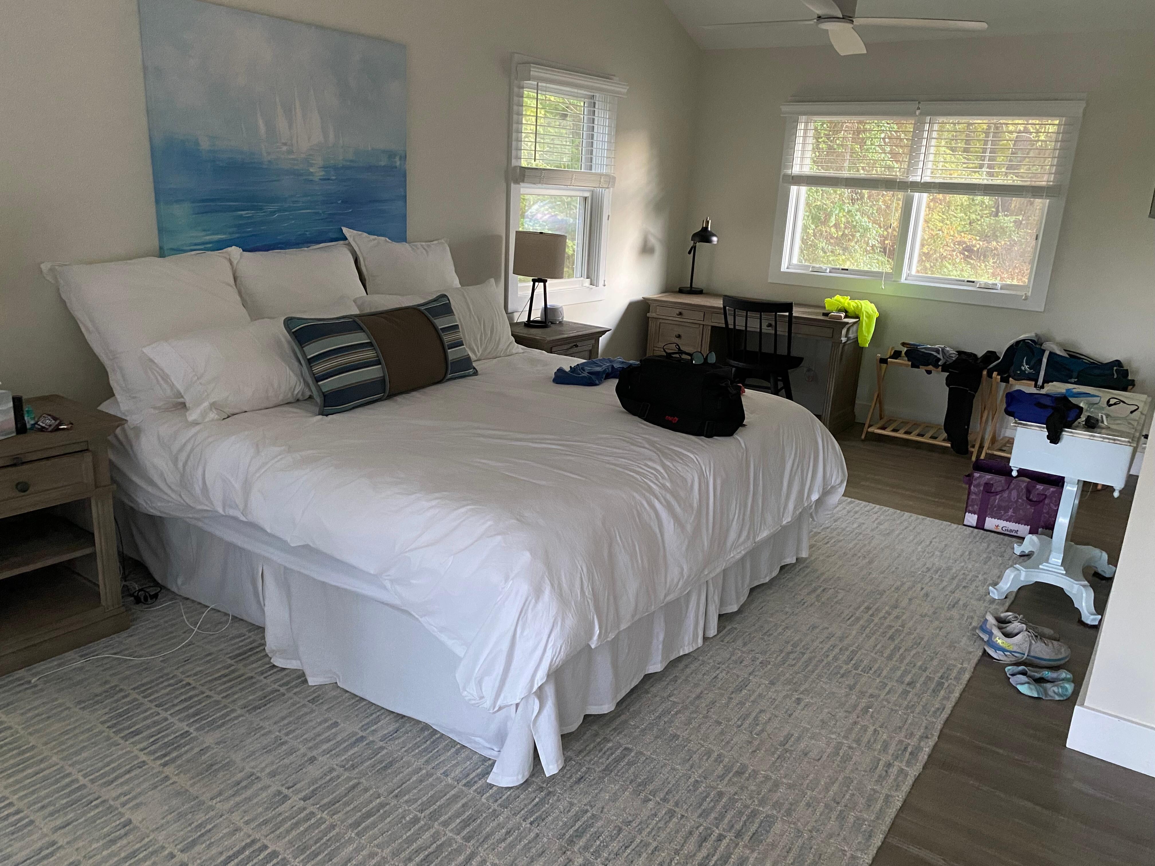 Master bedroom is enormous and very comfortable with a lovely bathroom.