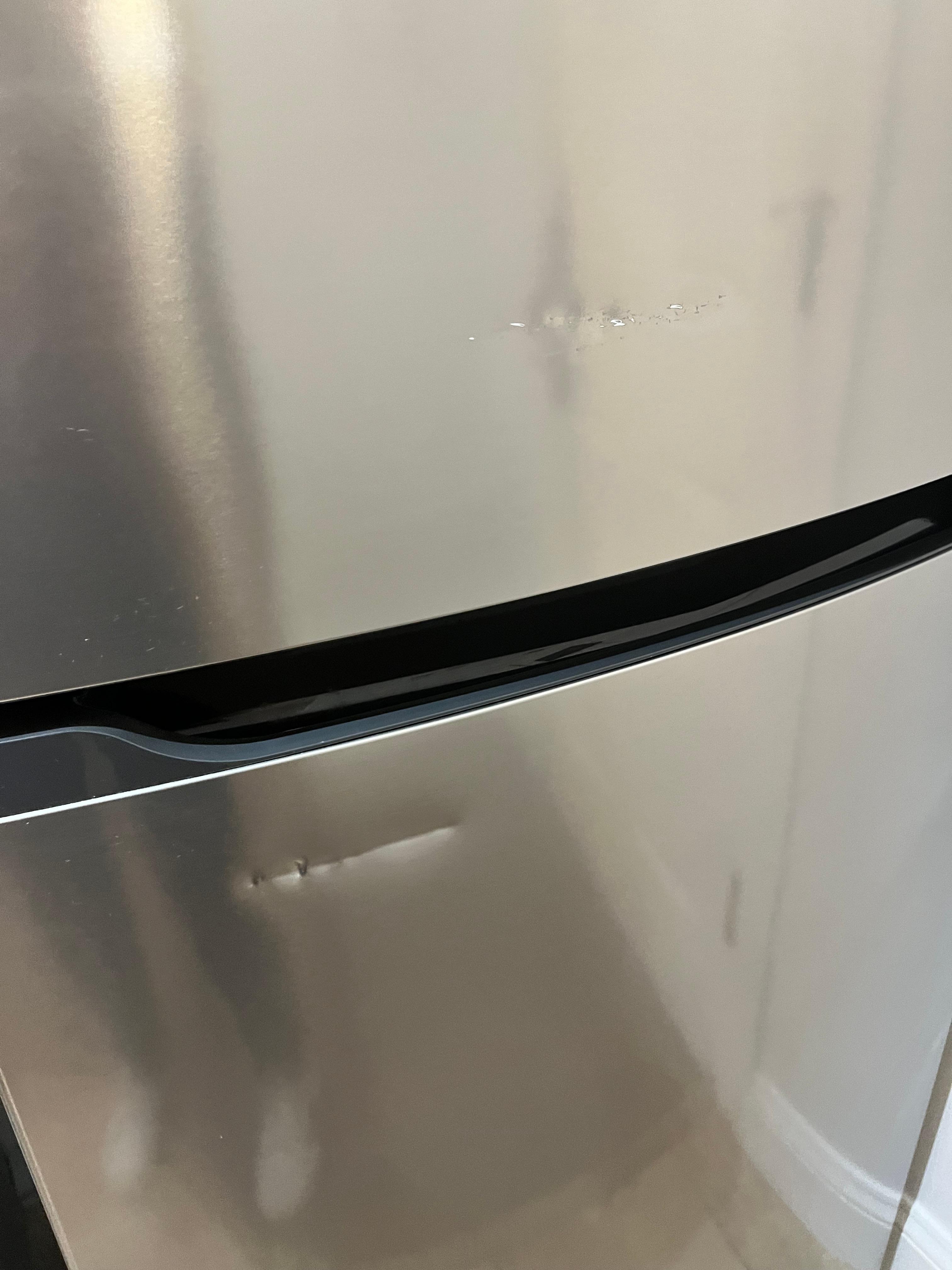 Dented fridge