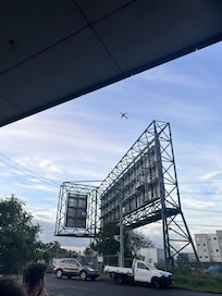 Waiting for the shuttle that did not come as scheduled.