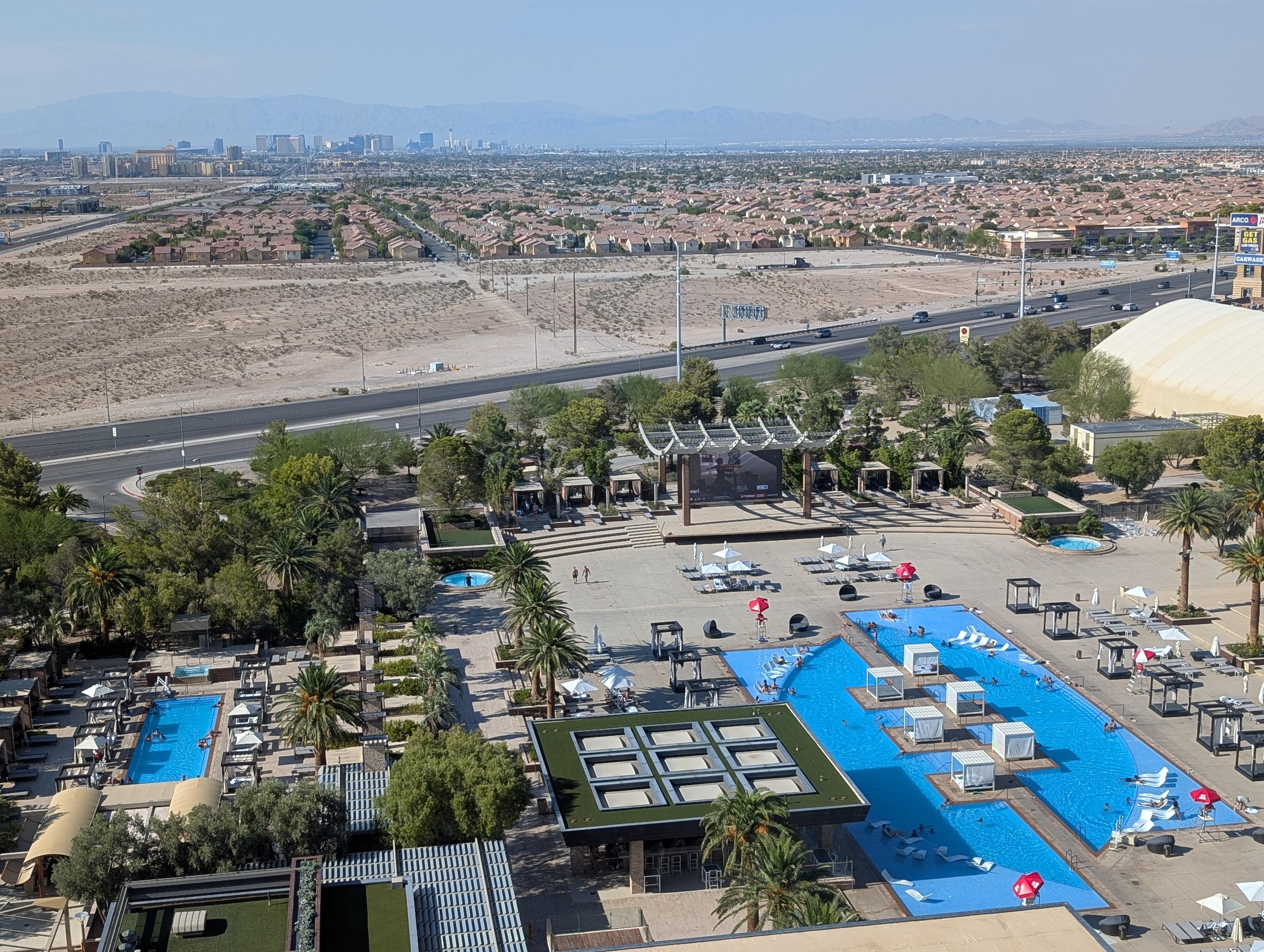 Strip and Pool View from our 18th floor room