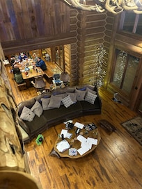 View from upstairs balcony