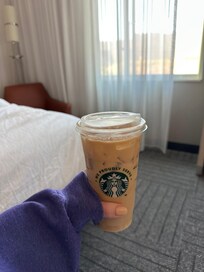They had a nice cafe that served Starbucks right in the building!