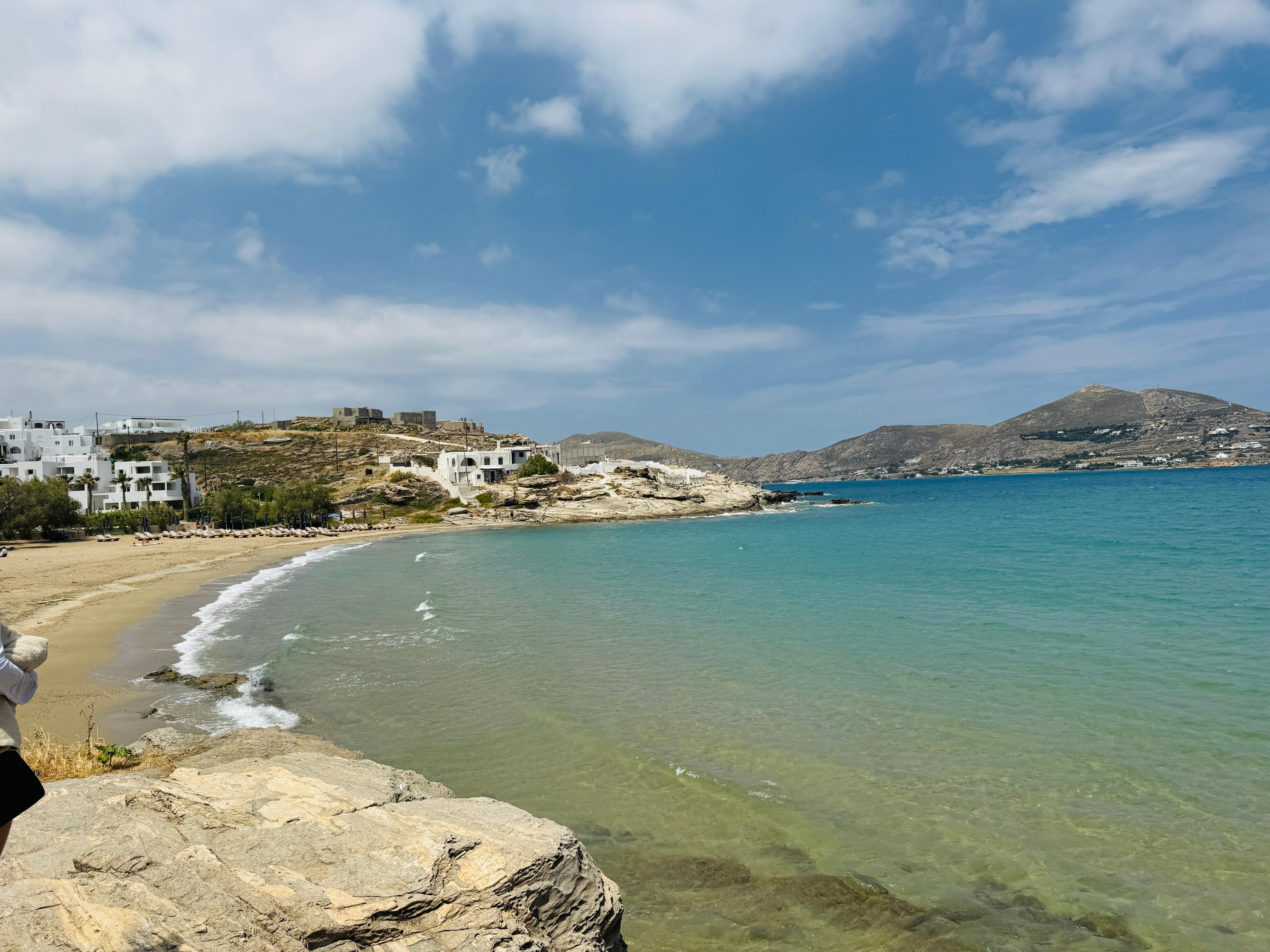 Beach in front of hotel