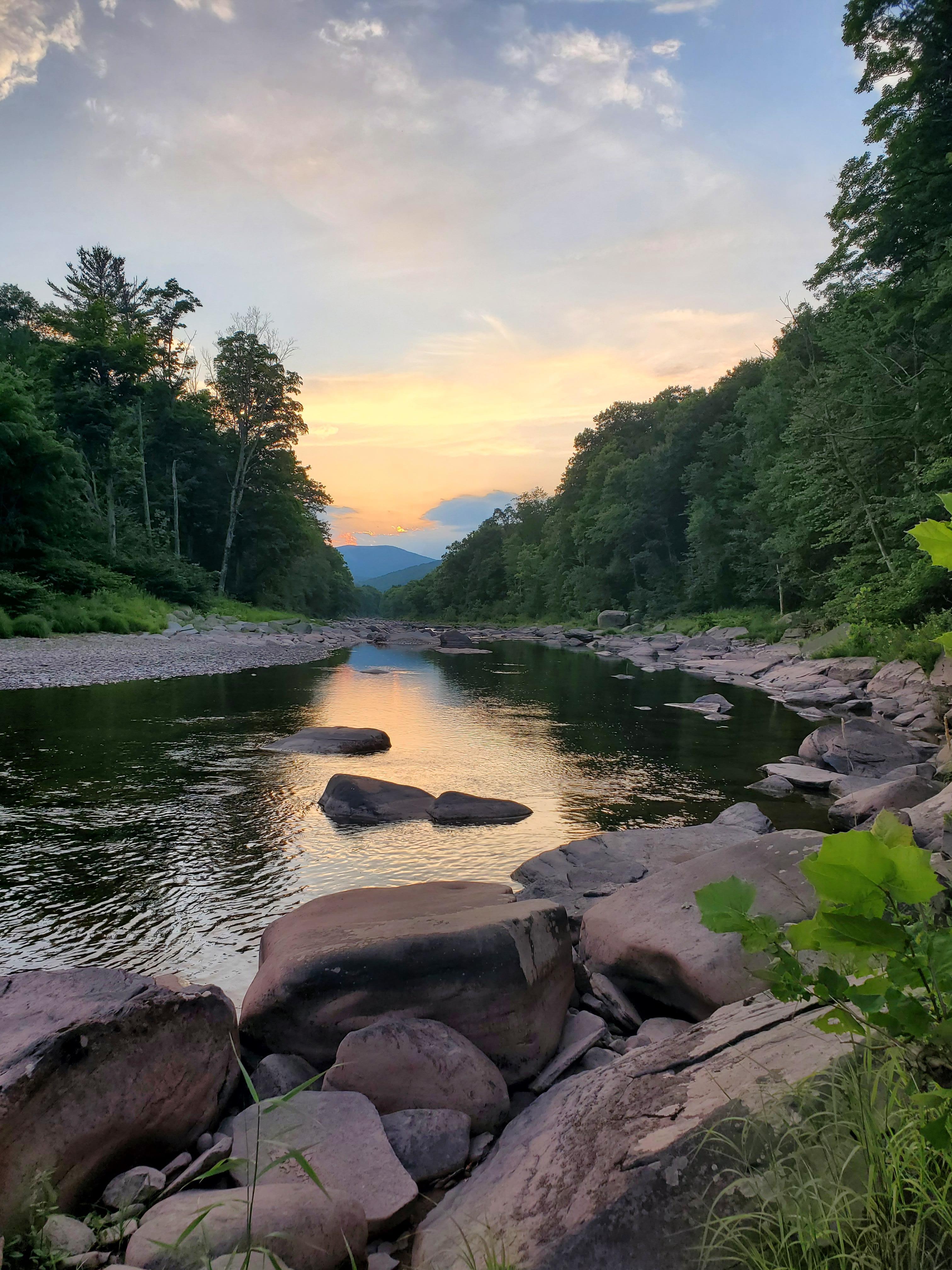 Creek behind motel