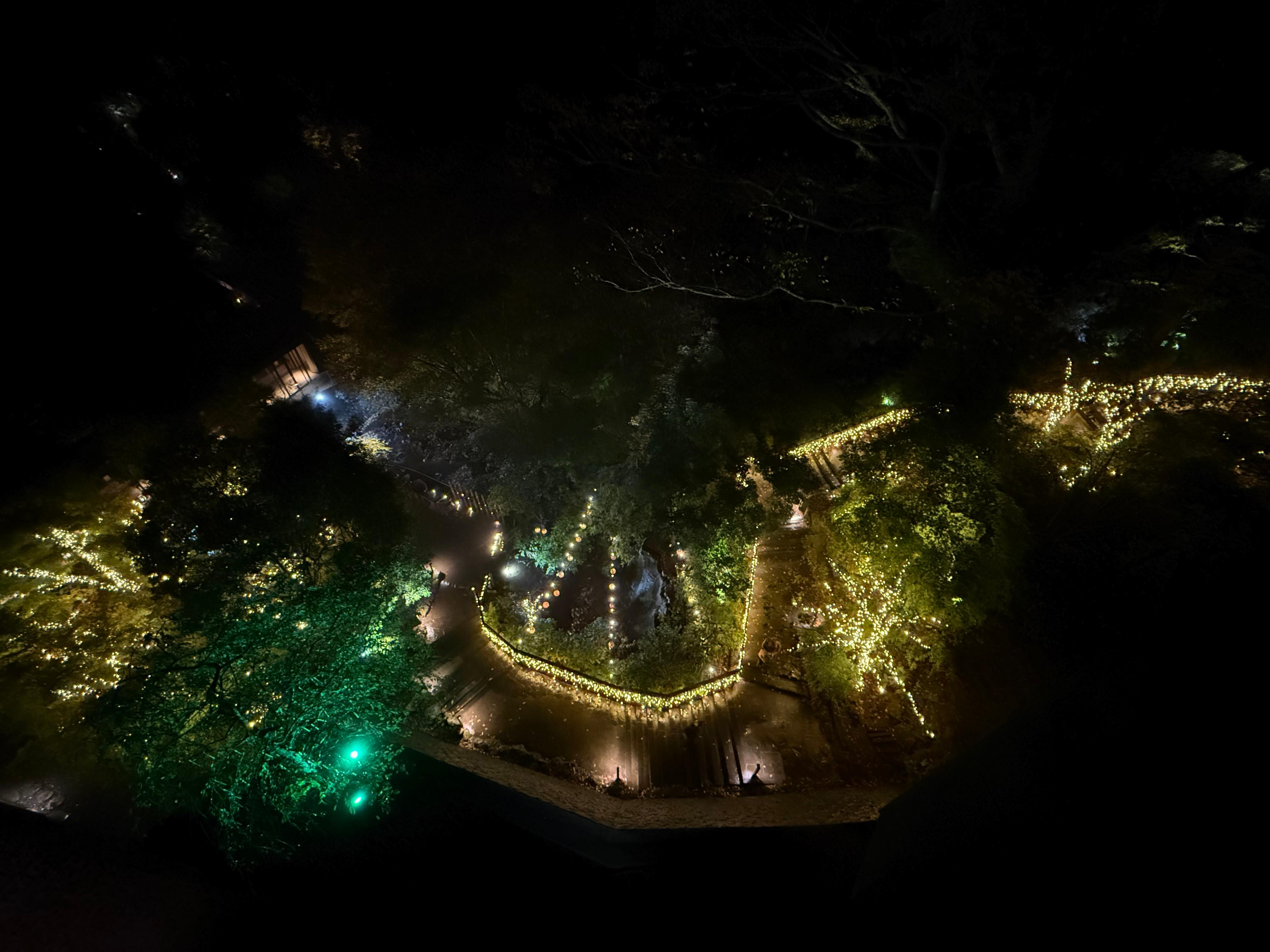 View from balcony at night, and great sound of water to put you to sleep