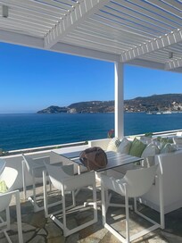 More seating area under cover