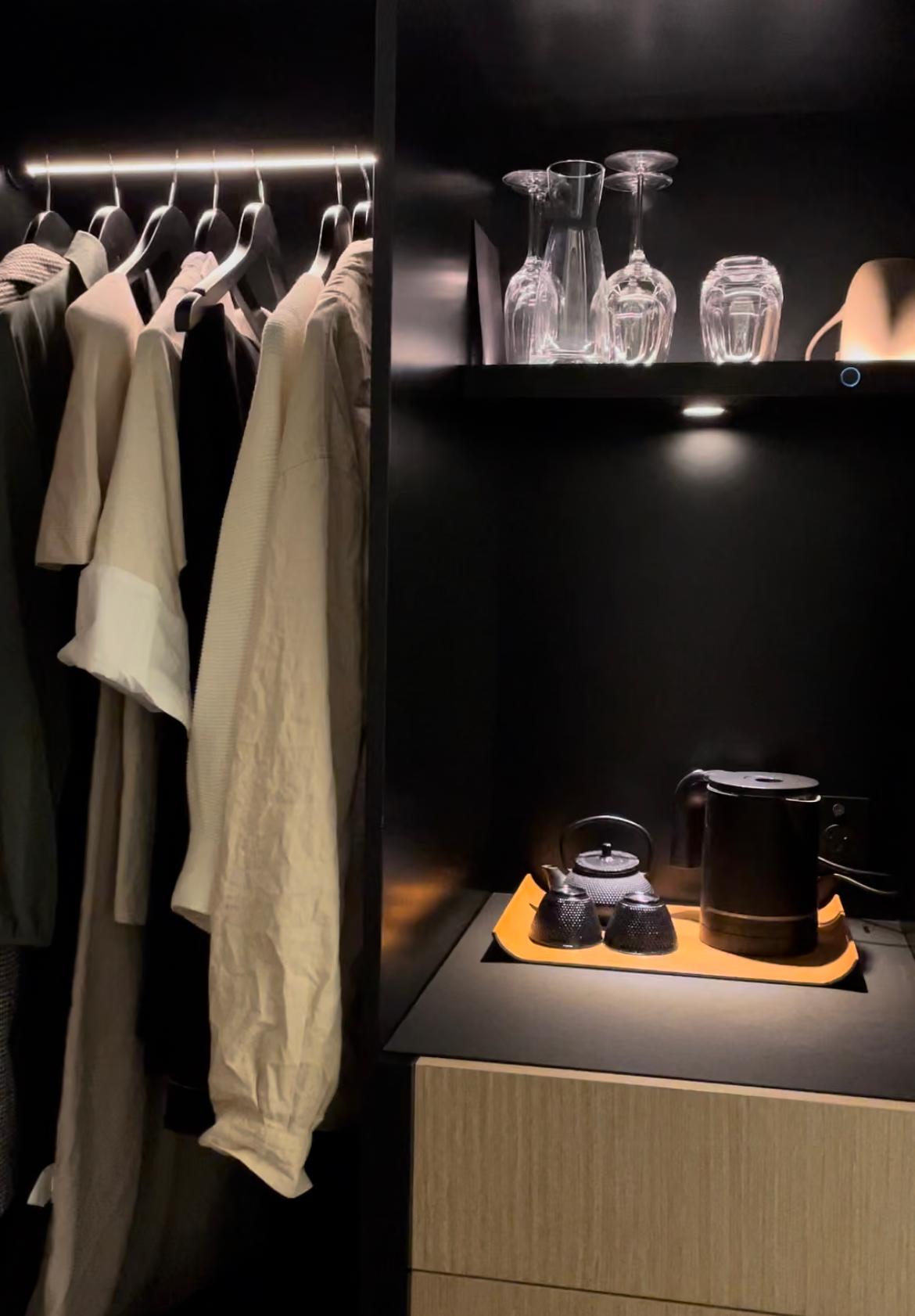 Wardrobe and tea/coffee station