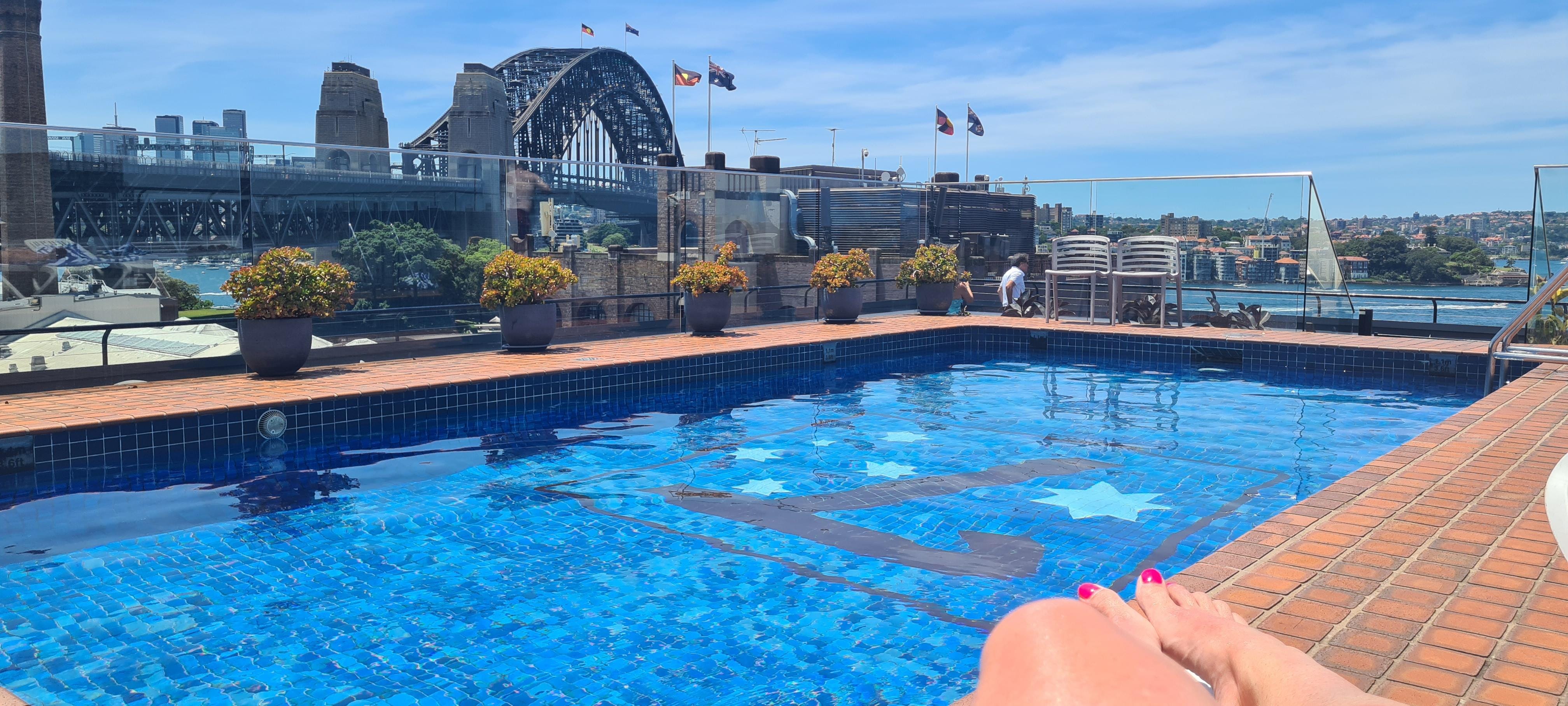 View from rooftop pool. Offering free towels too 😊