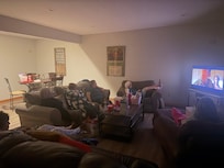 Movie night in the basement