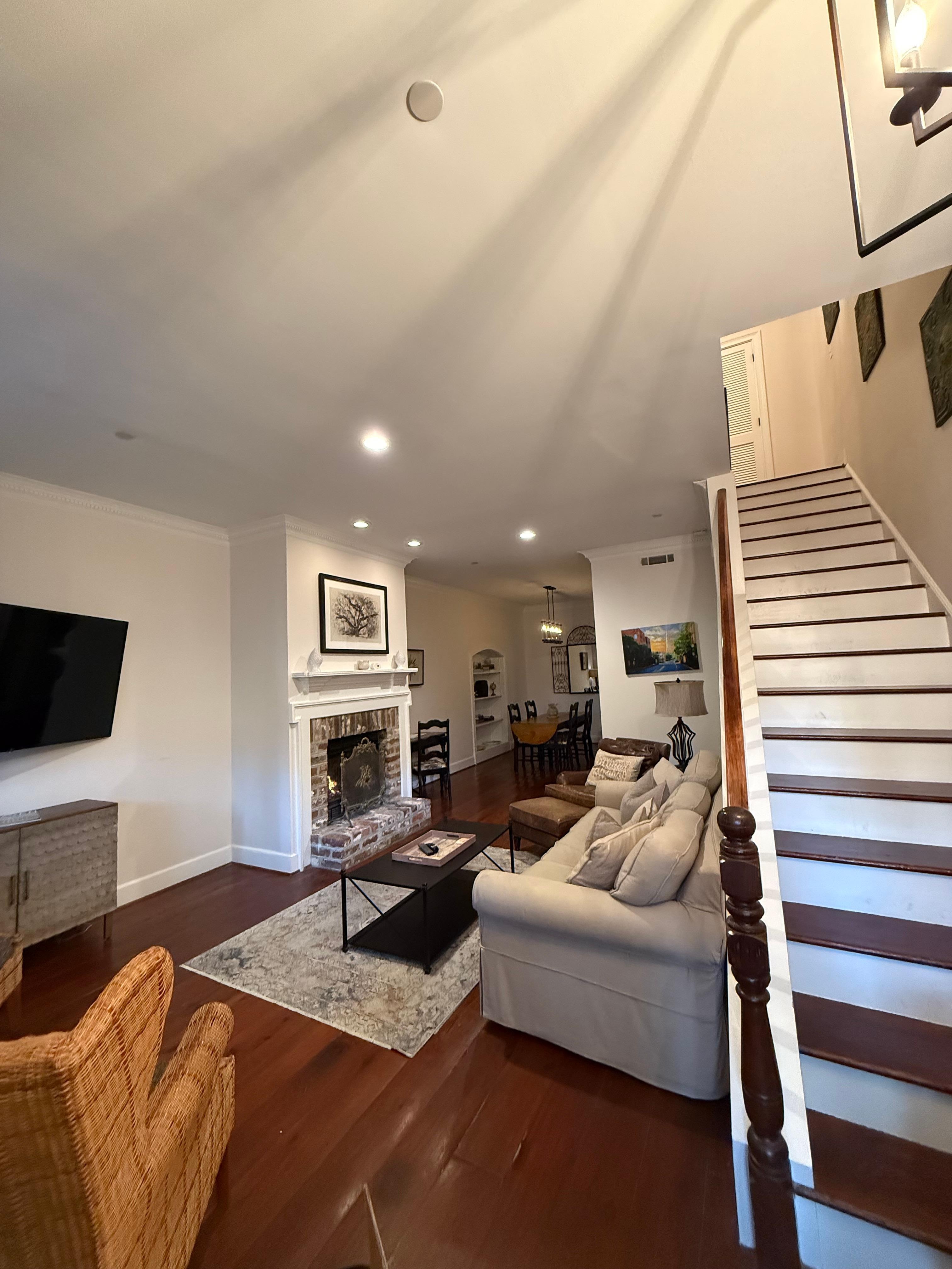 Living area, downstairs. 