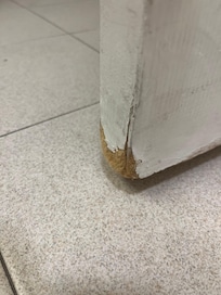 Most doors had gouged or scraped up doors or nasty fingerprints