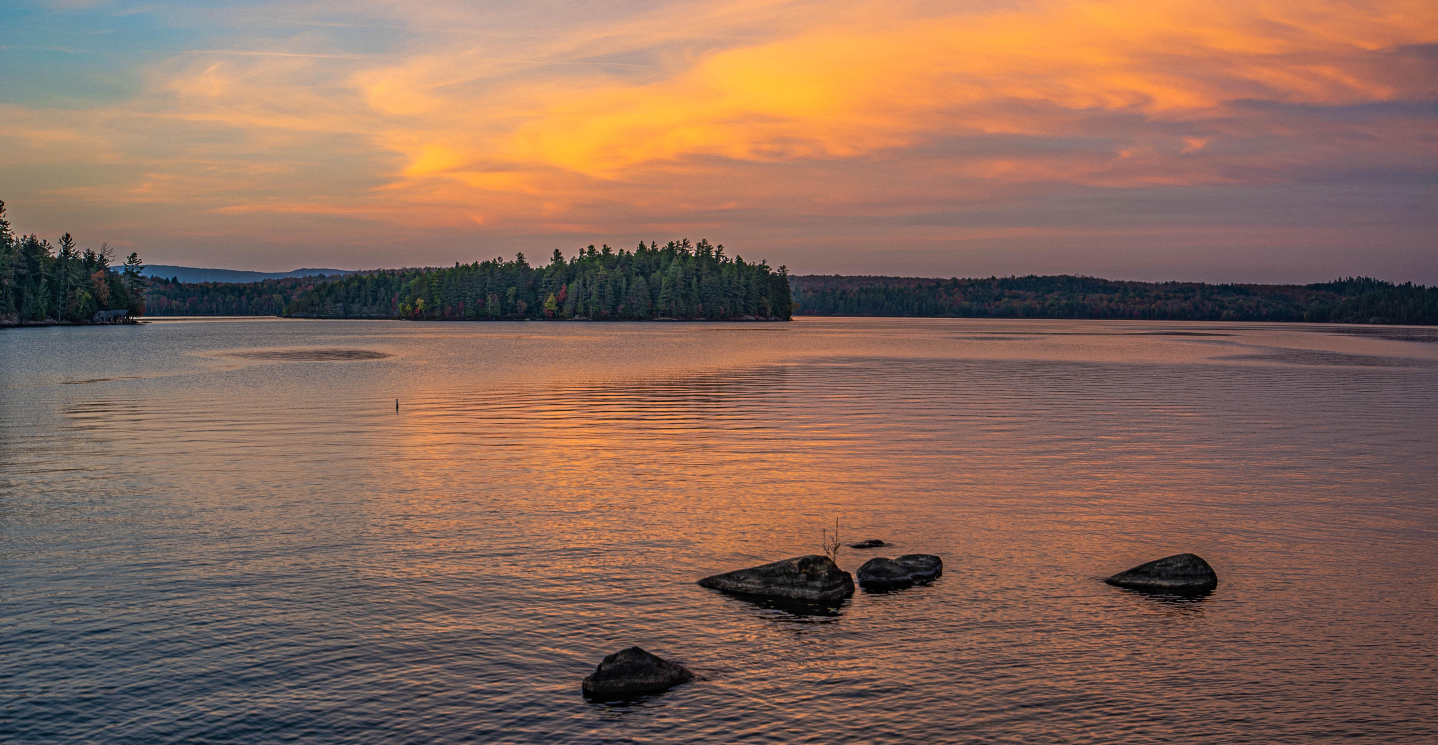 View from the deck at sunset