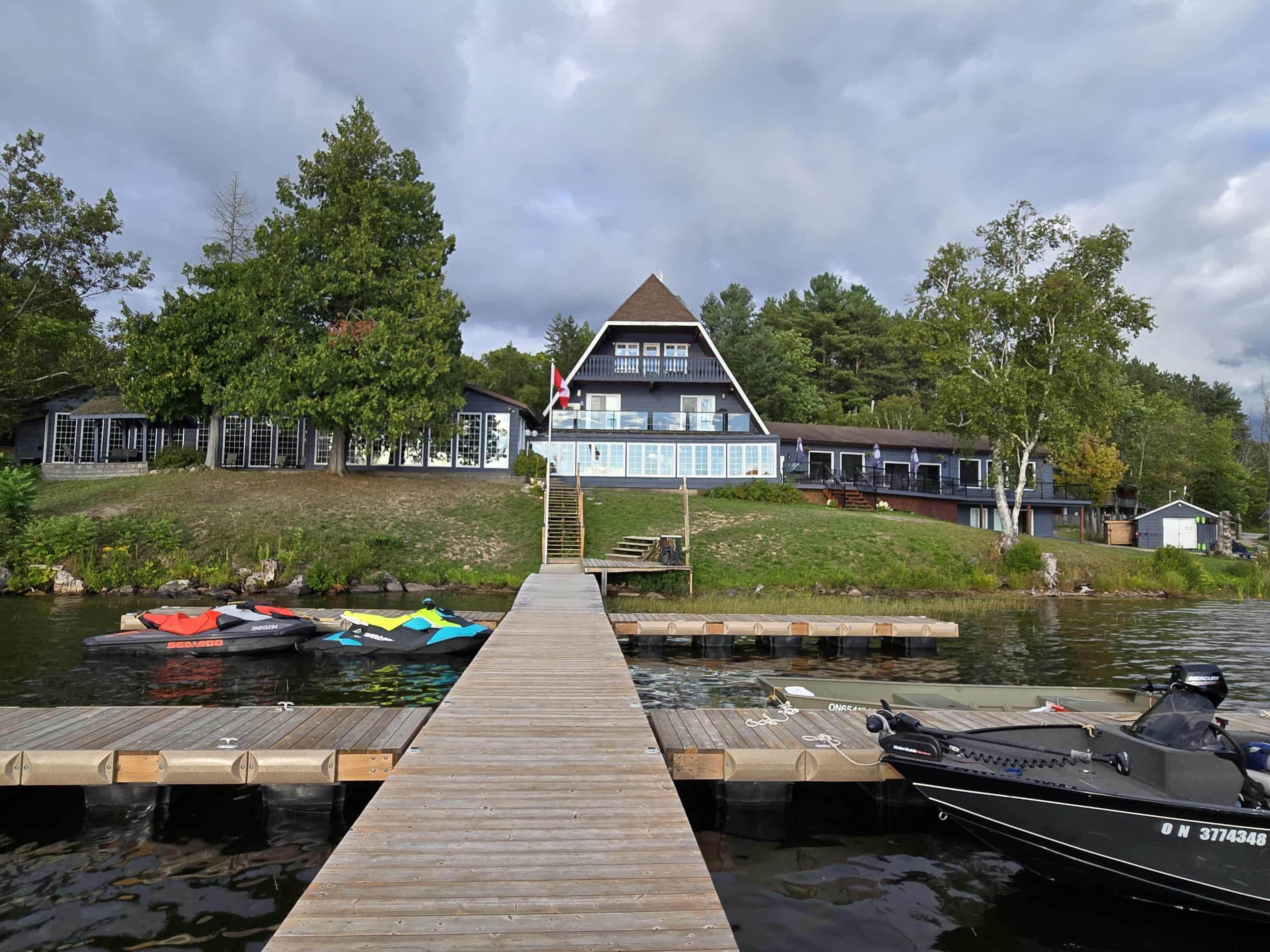 Dock for boats and bass fishing