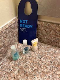 Used toiletries upon arrival
