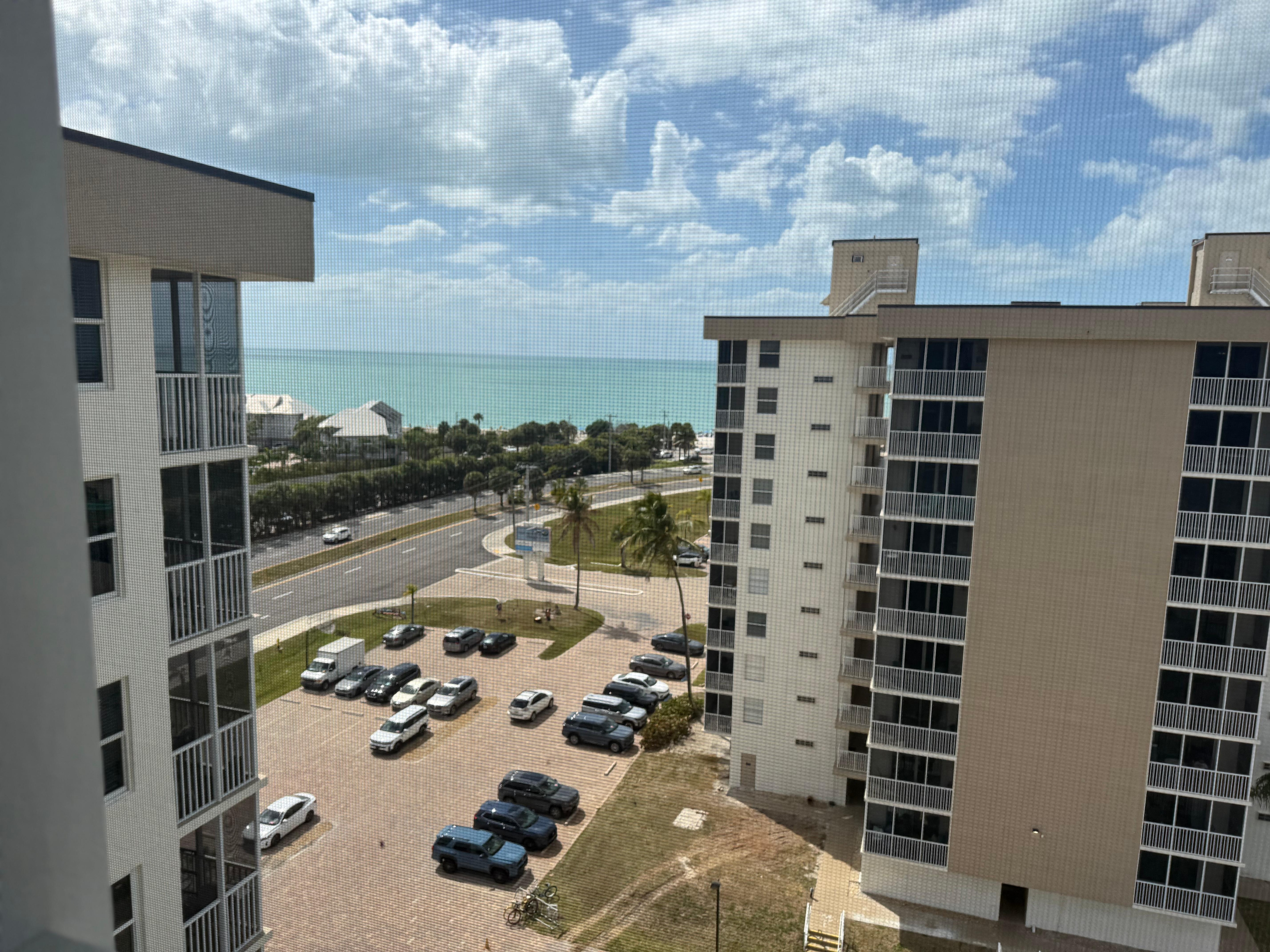 From the screened porch.