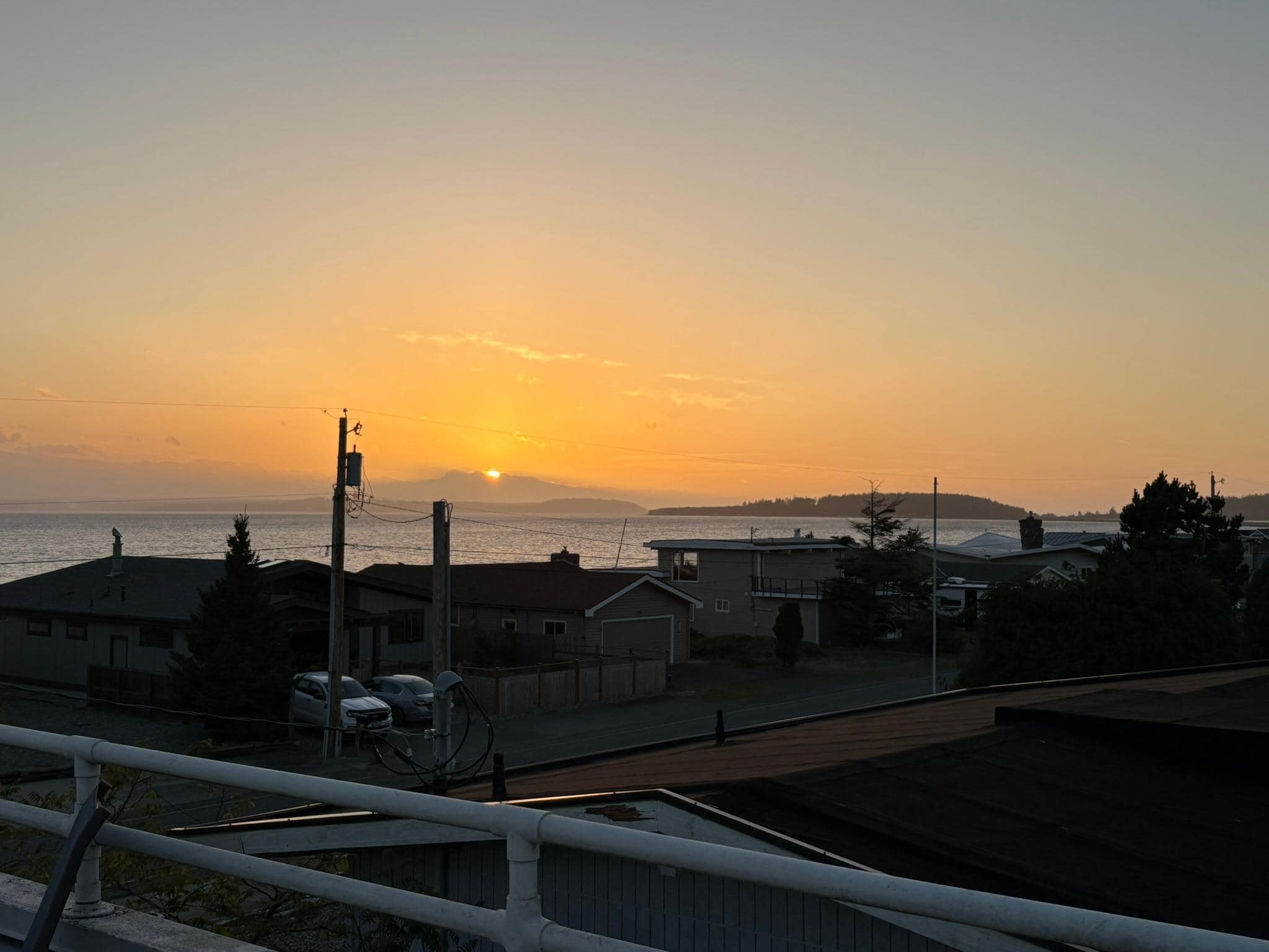 Sunset form the rooftop deck.