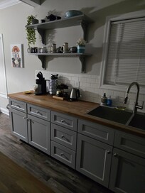 Love the coffee/ tea bar.