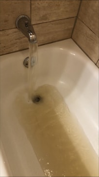 Brown water (got in my fiancés hair)