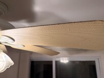 Coat of dust on ceiling fan fans