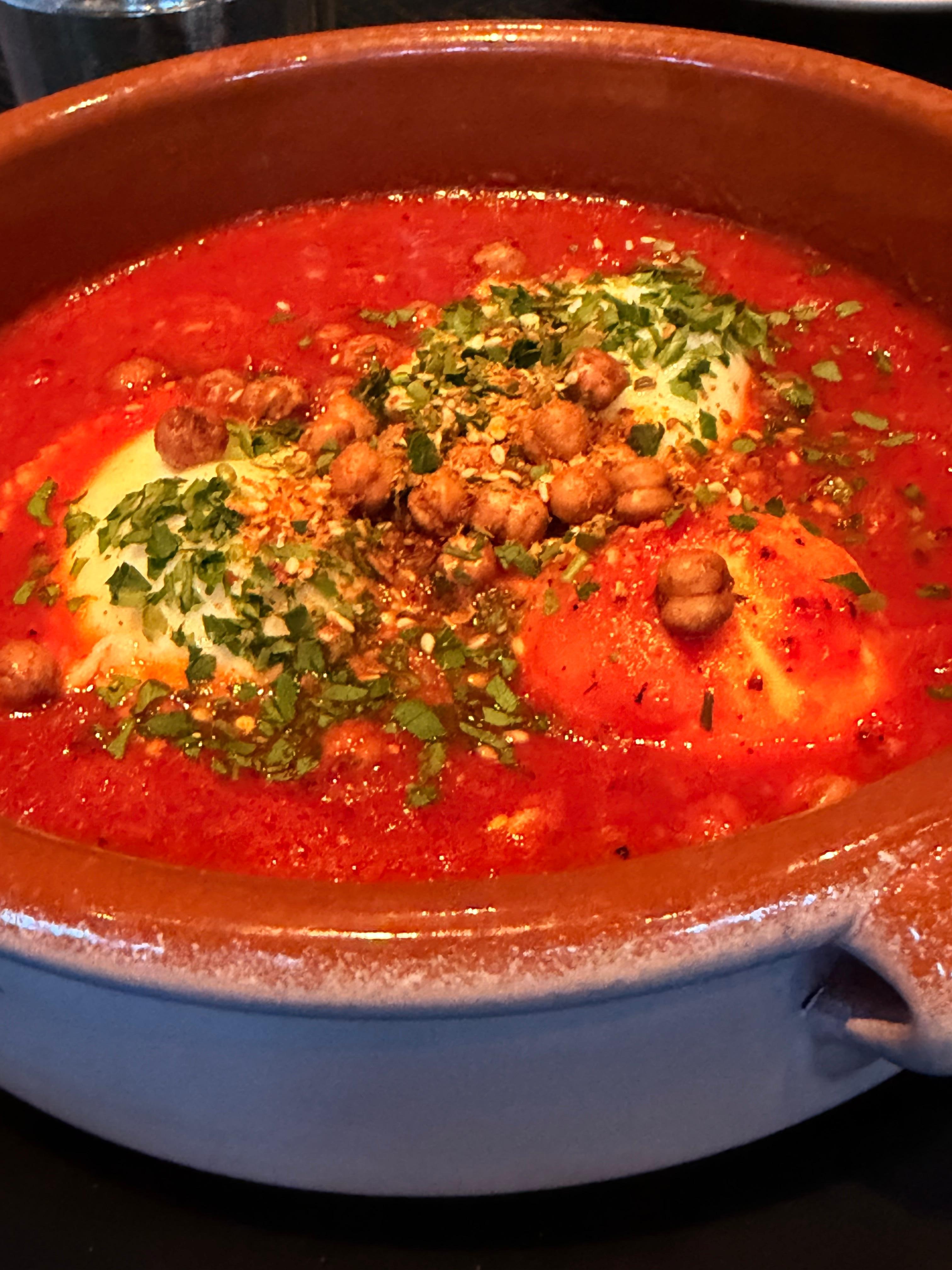 Shashuka from the bistro in lobby. Great minus the eggs slightly overcooked. 