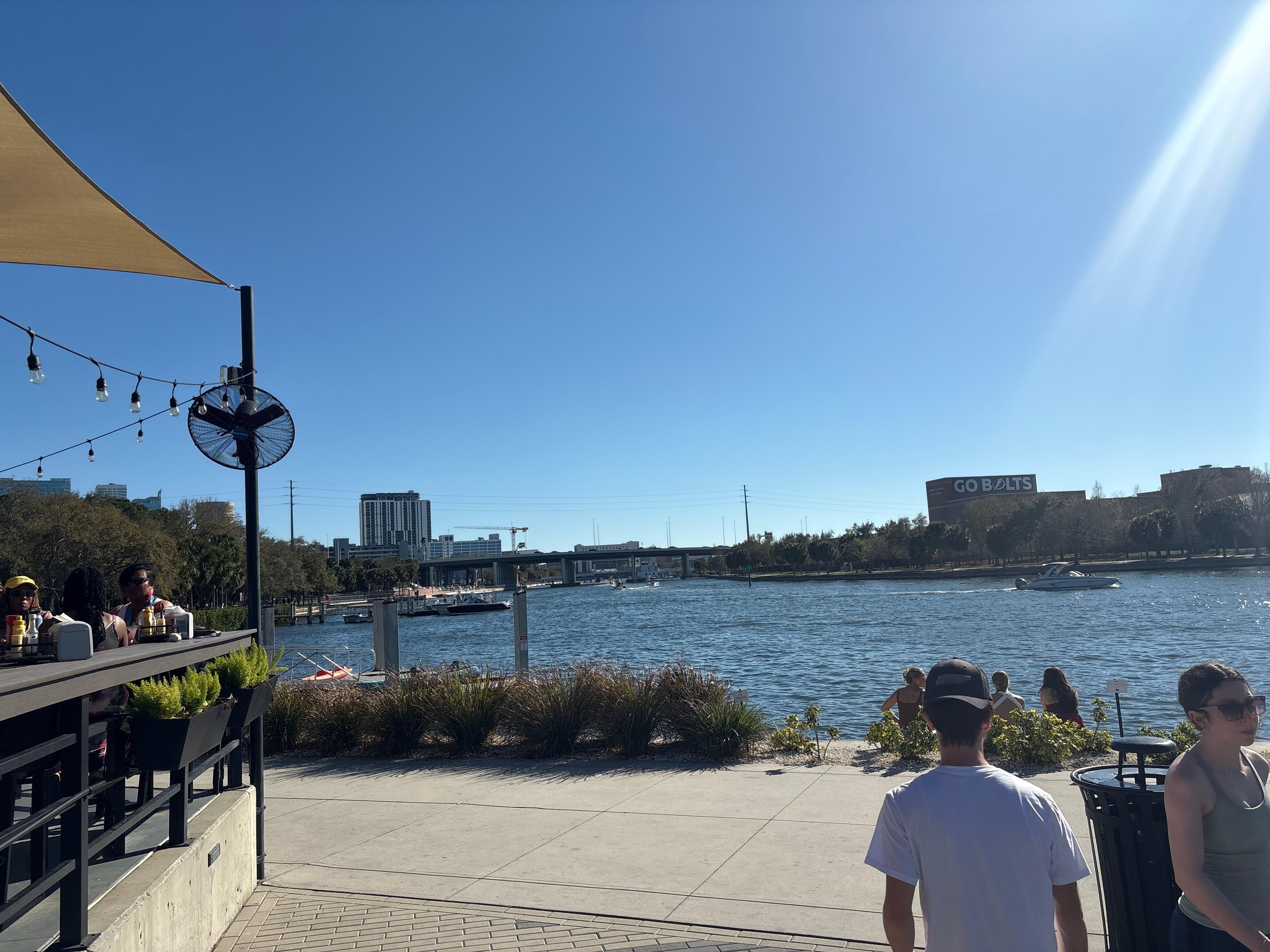 Tampa River Walk.  15 minutes away.