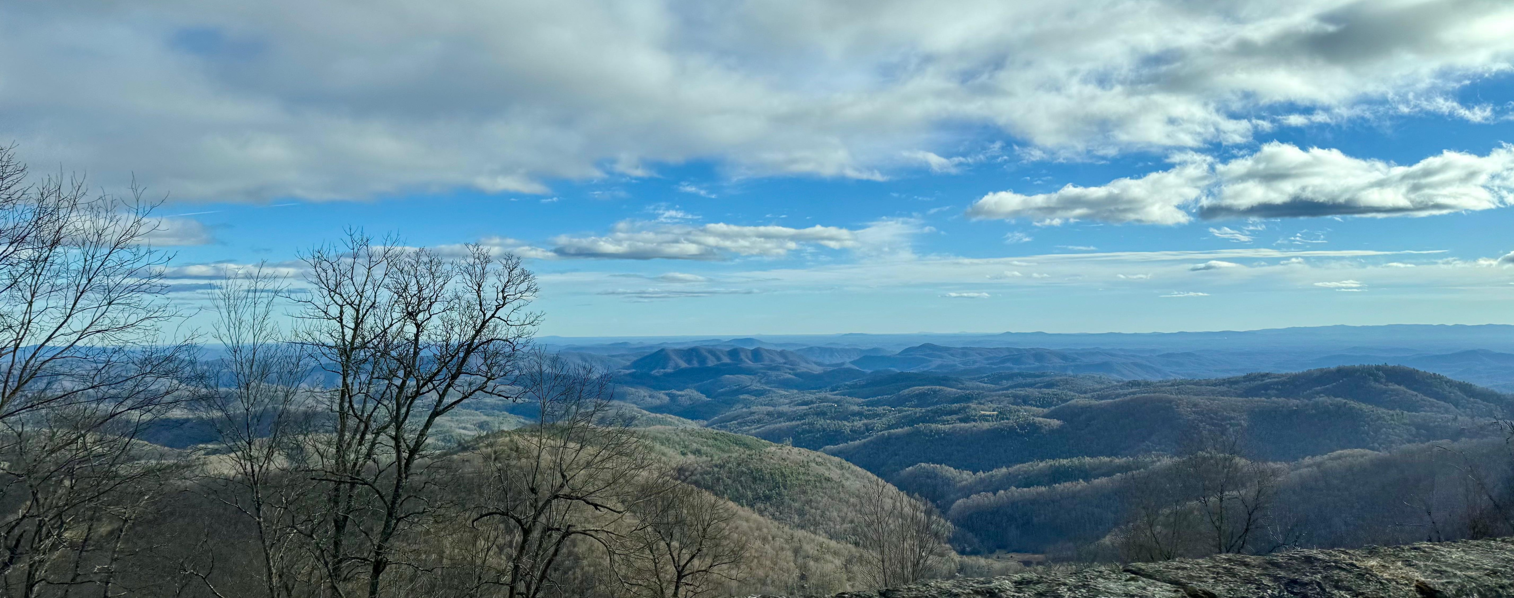 The view from nearby Blue Ridge Parkway