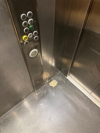 Sick in the lift…
