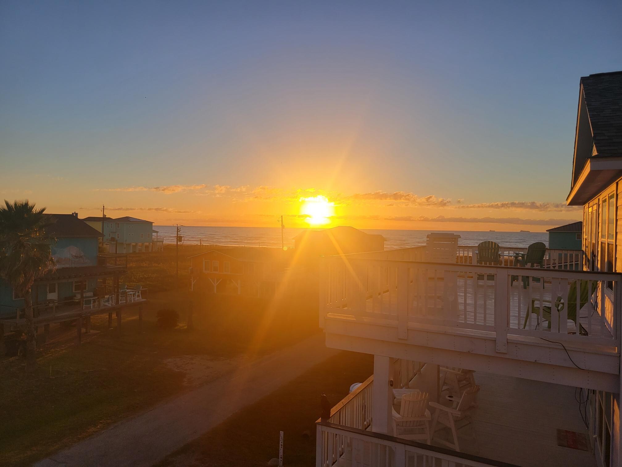 Beautiful sunrise from the upper deck. What a lovely way to welcome the day.