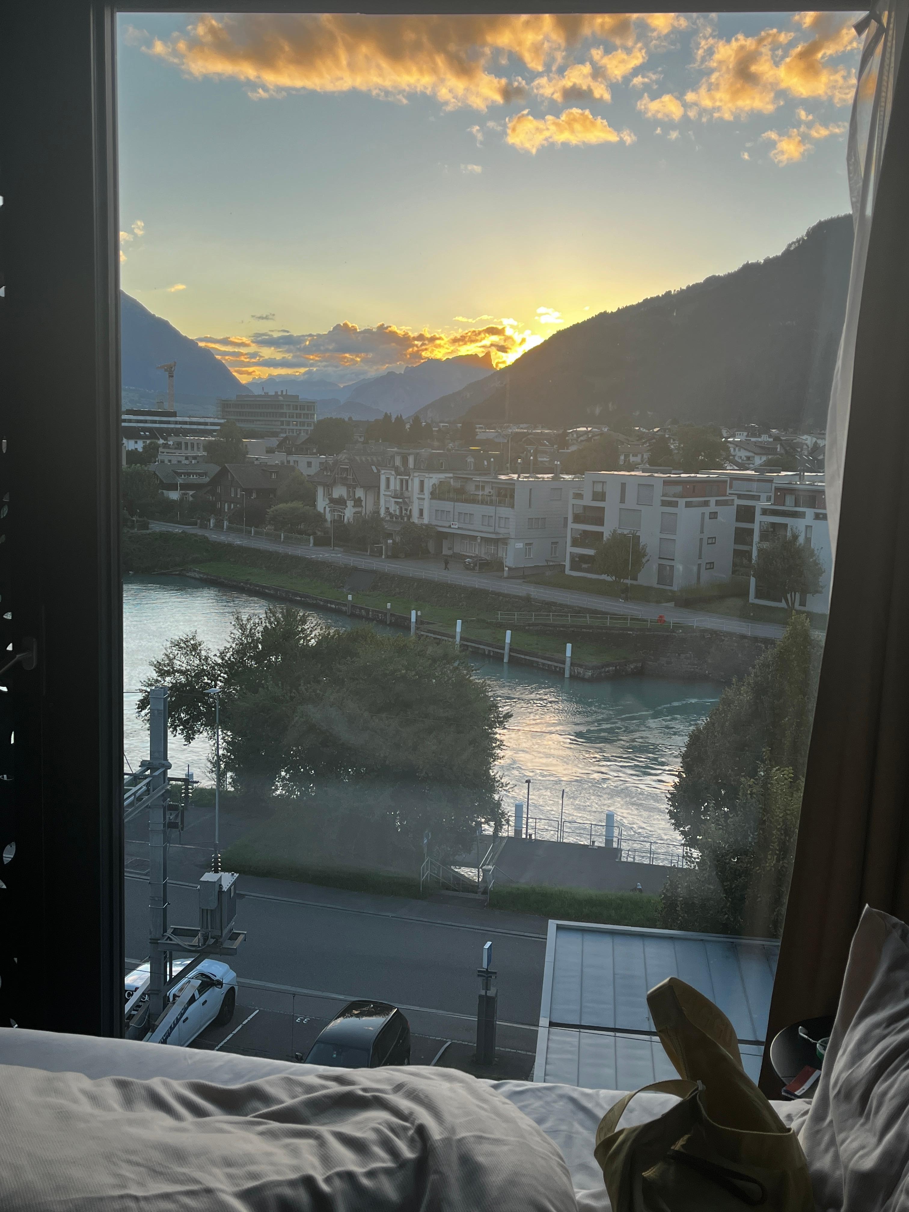 View from the room facing the river/lake.