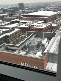 View of Nationwide Arena from room.