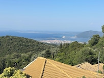 View from terrace down to Lefkada