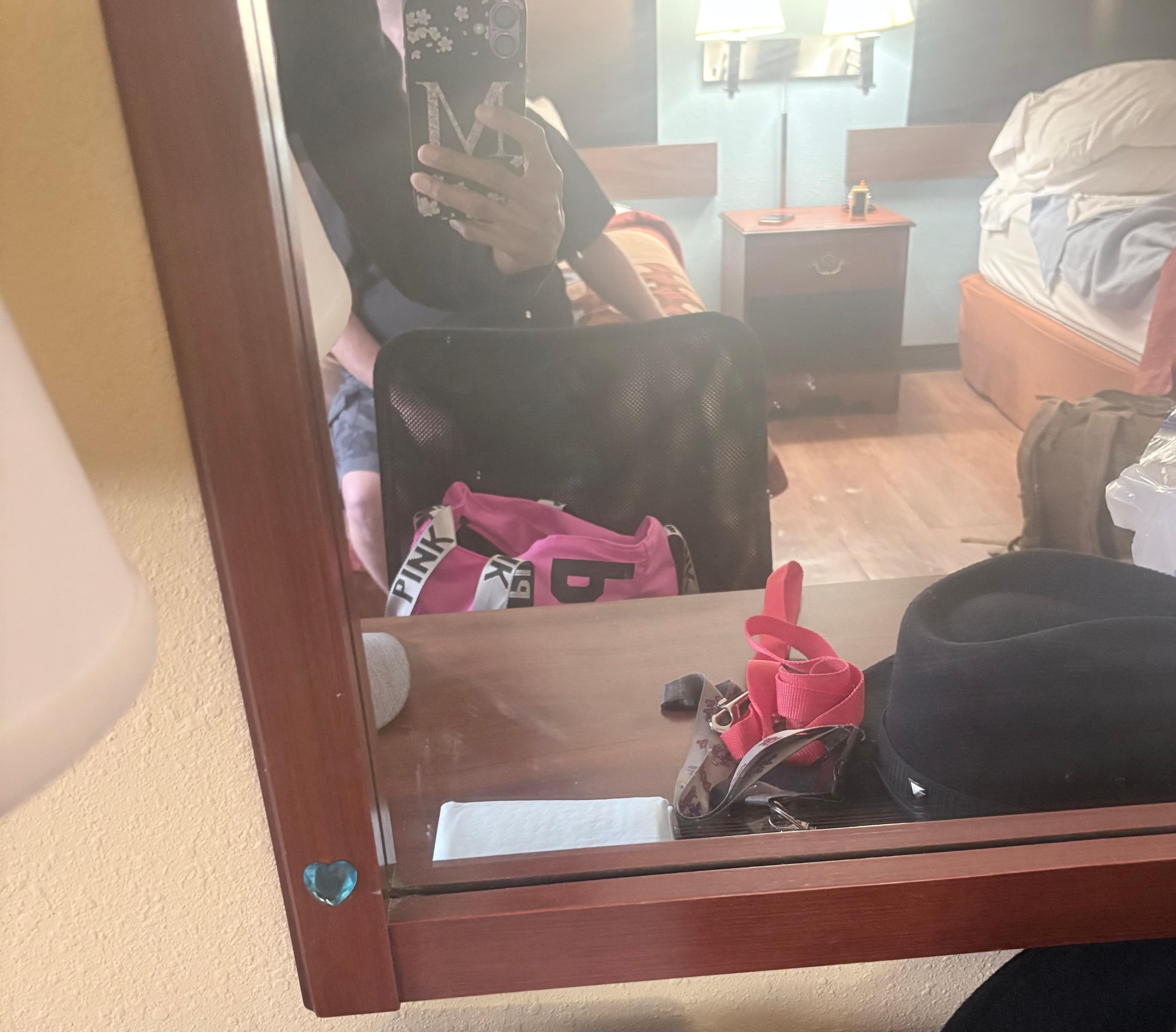 Smeared with food splatters in the corner.