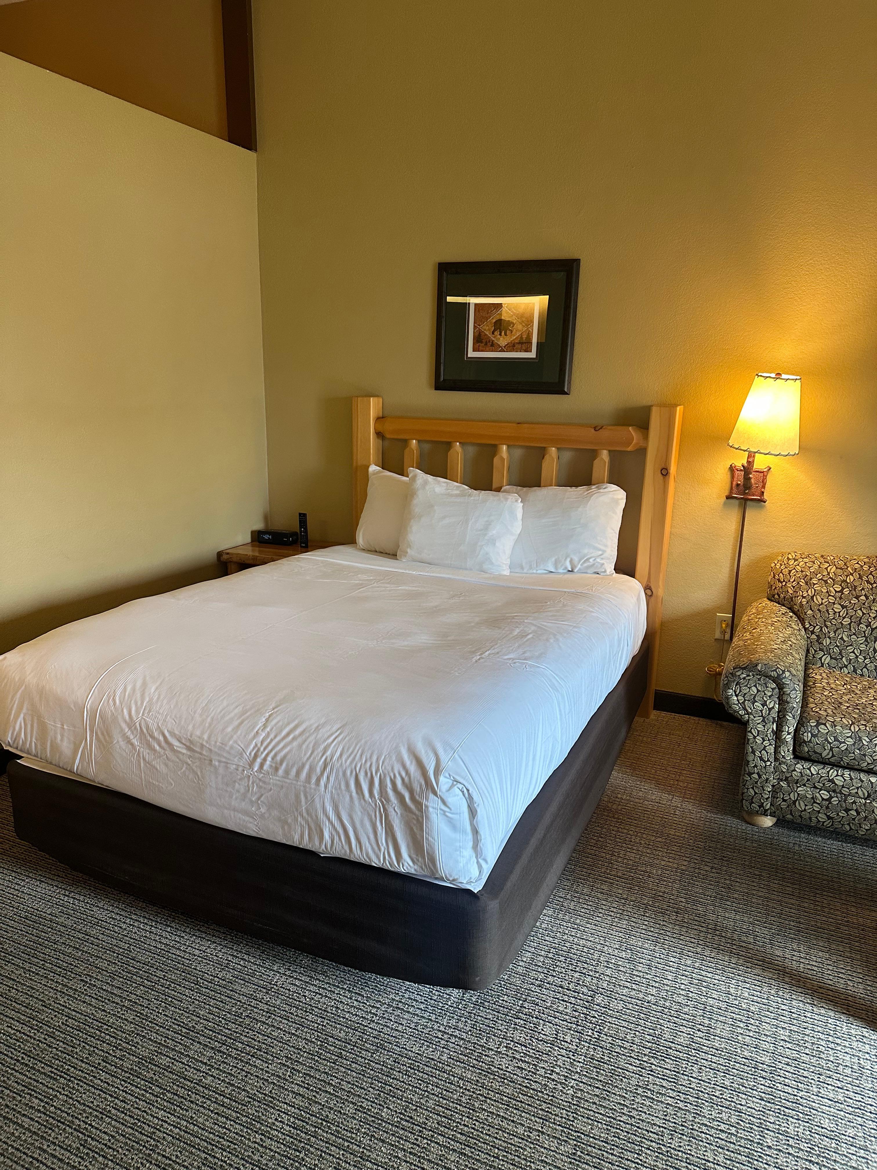 Nice clean room with lots of towels