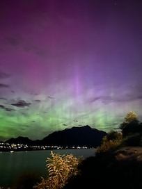 The magical aurora just outside the patio