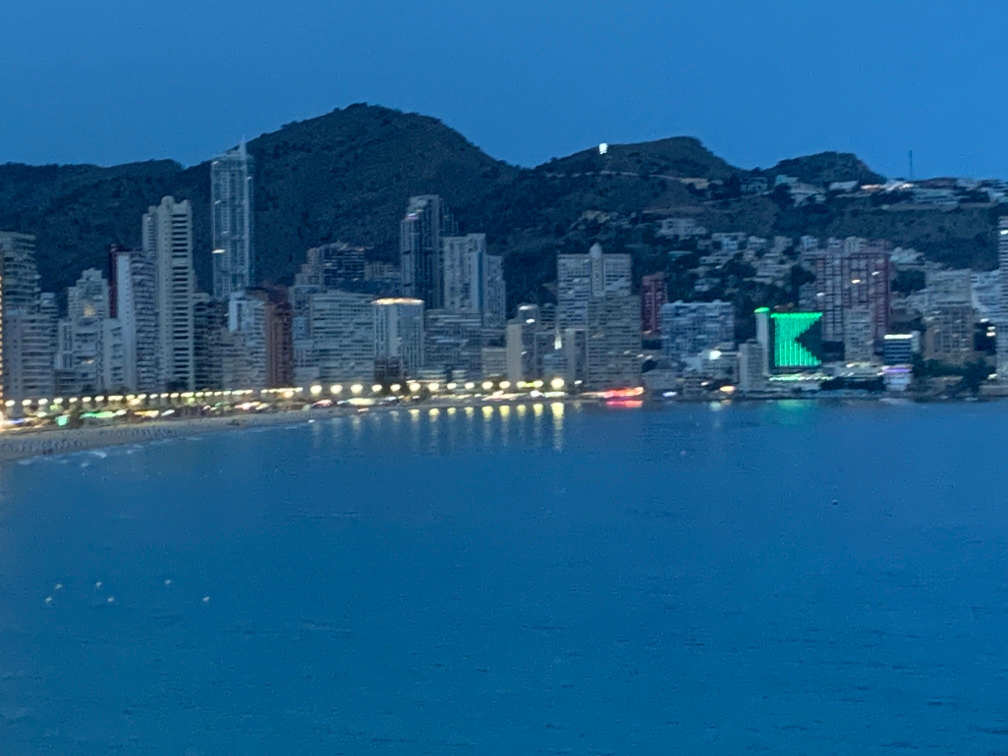 Night time view from balcony 