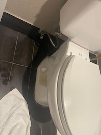 Pee around the bottom