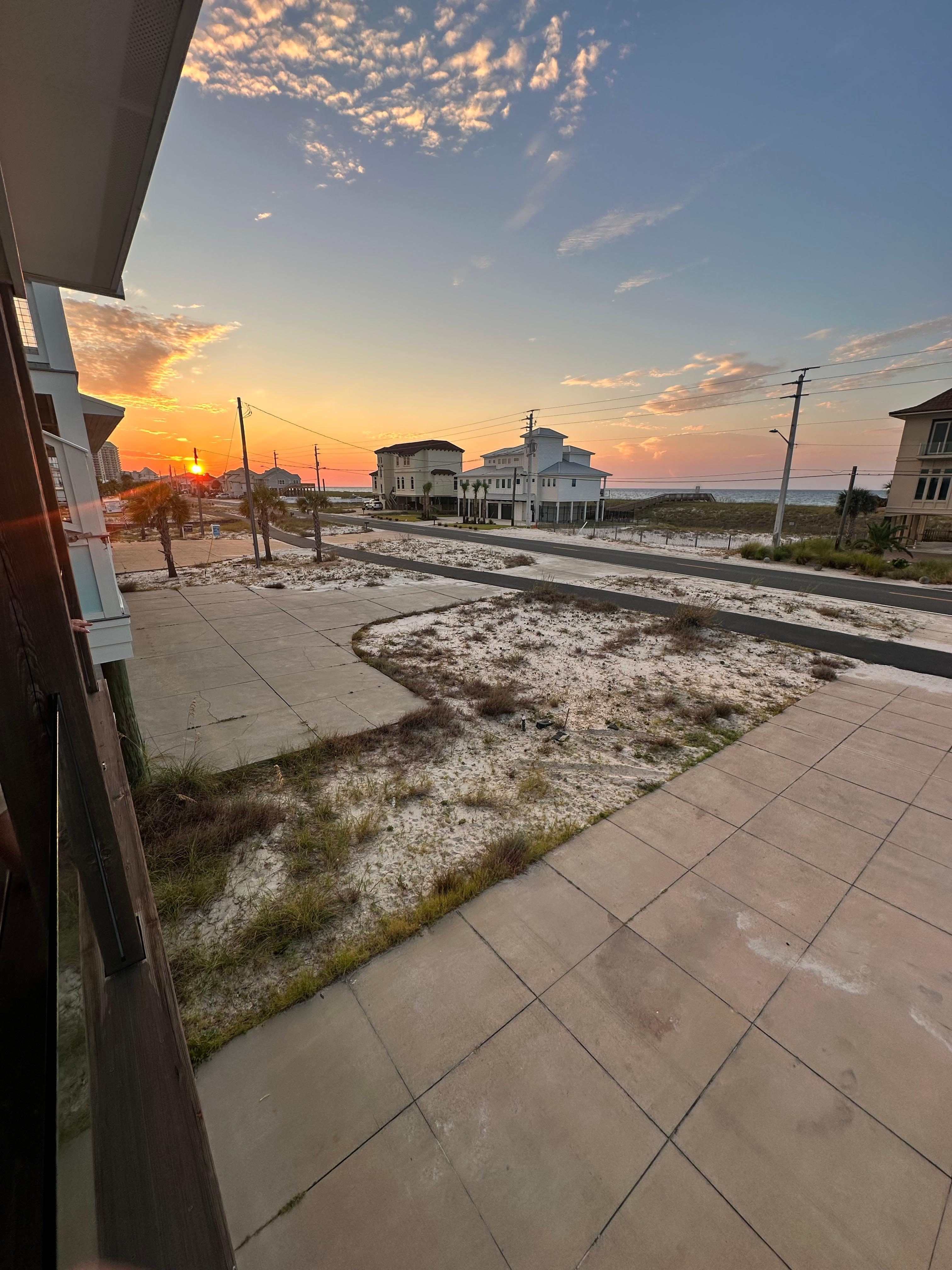 Sunrise from the front balcony. 
