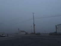 The fog rolled into Winger Harbor