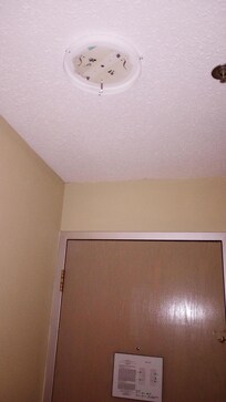 Missing light fixture in room
