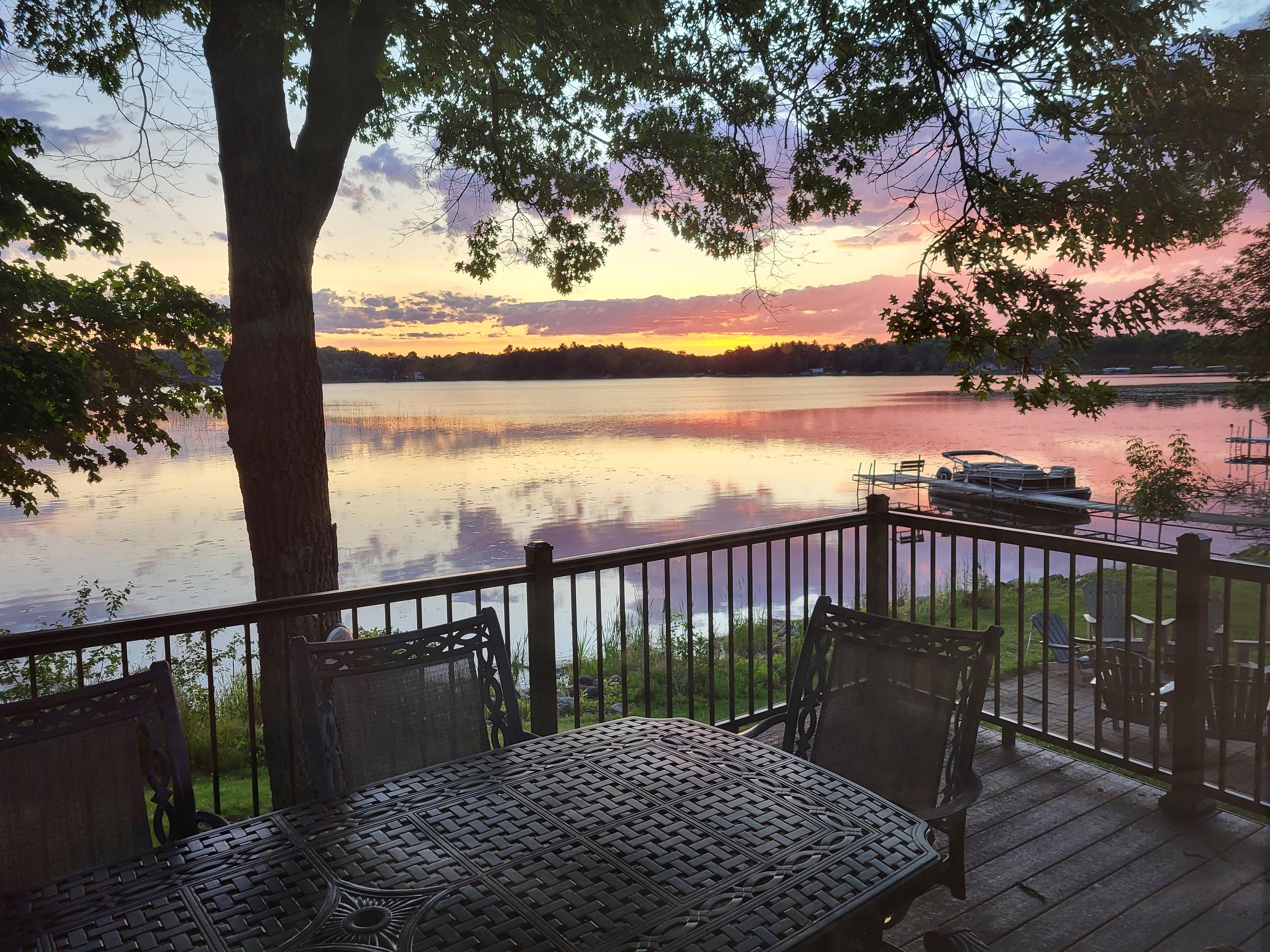 View of sunrise at 5:30 from master bedroom.