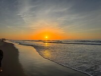 Sunrise just after 7 am