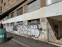 Outside building