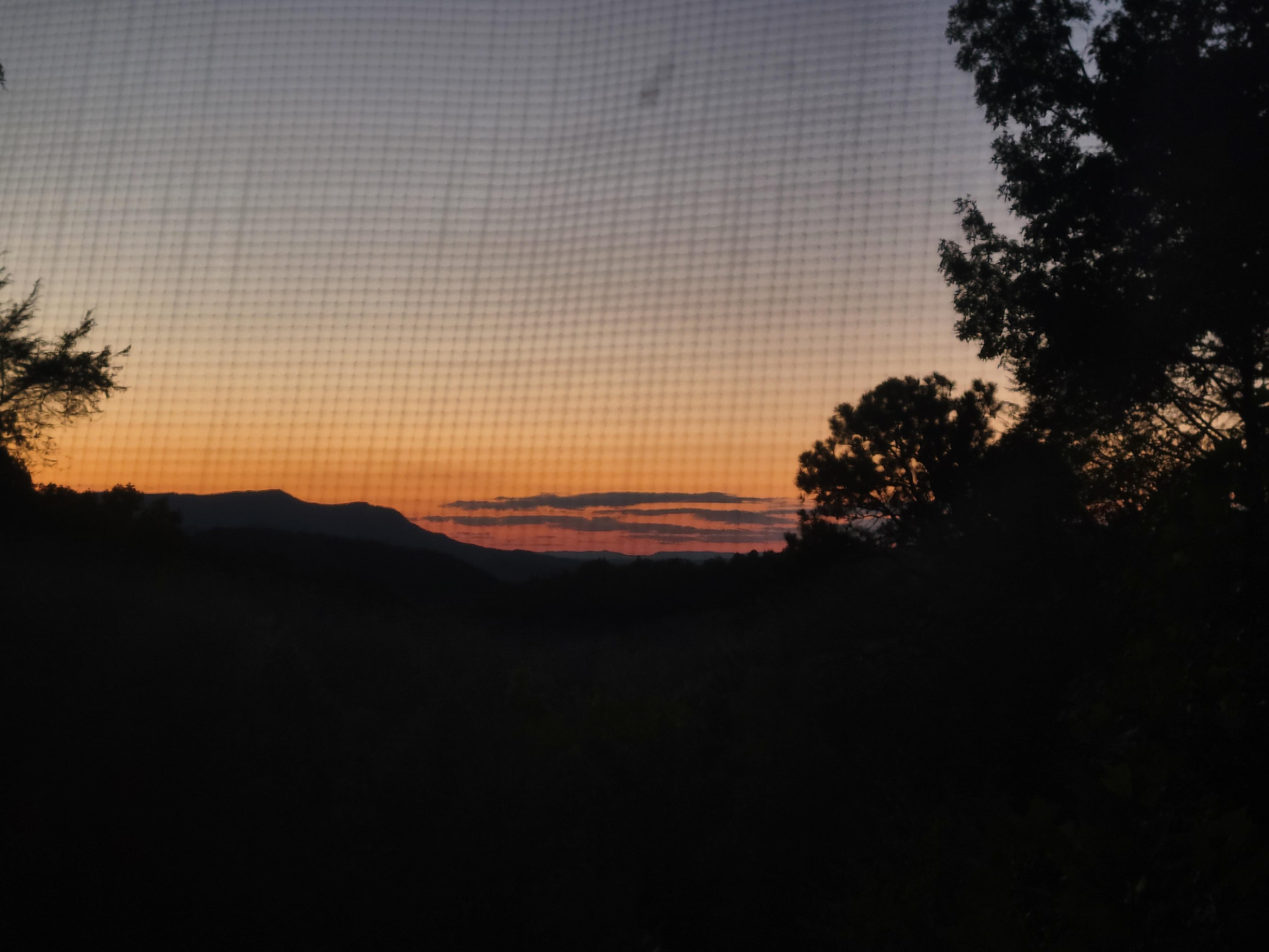 Sunset from the porch 