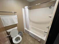 The bathroom at the time of our checkout.