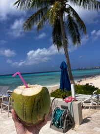 Coconut that was gathered and prepared for us on the beach!